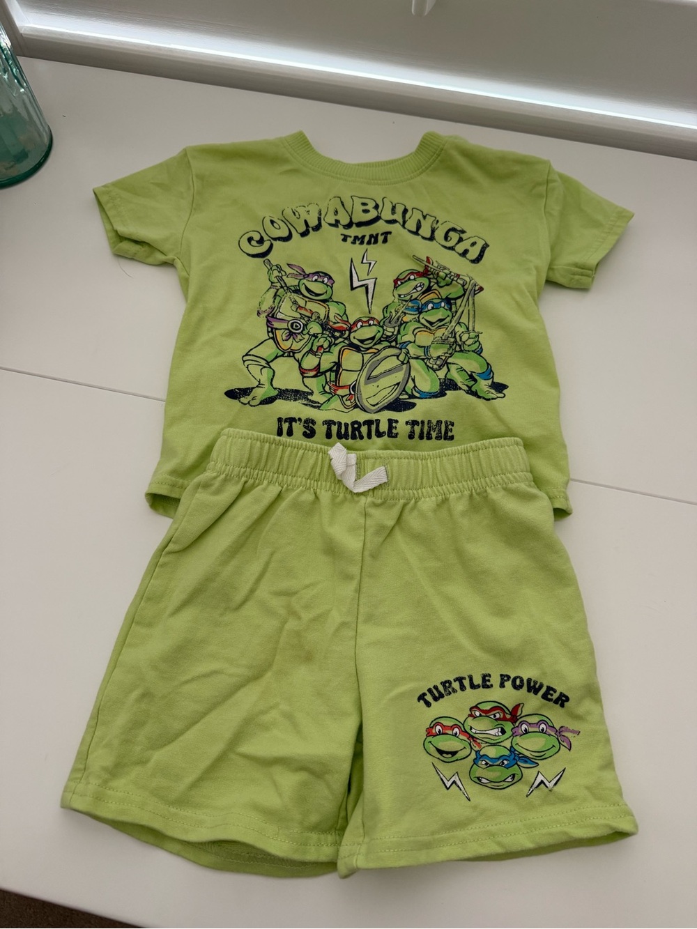 Ninja Turtles Kids Lime Green Set - Turtle Power